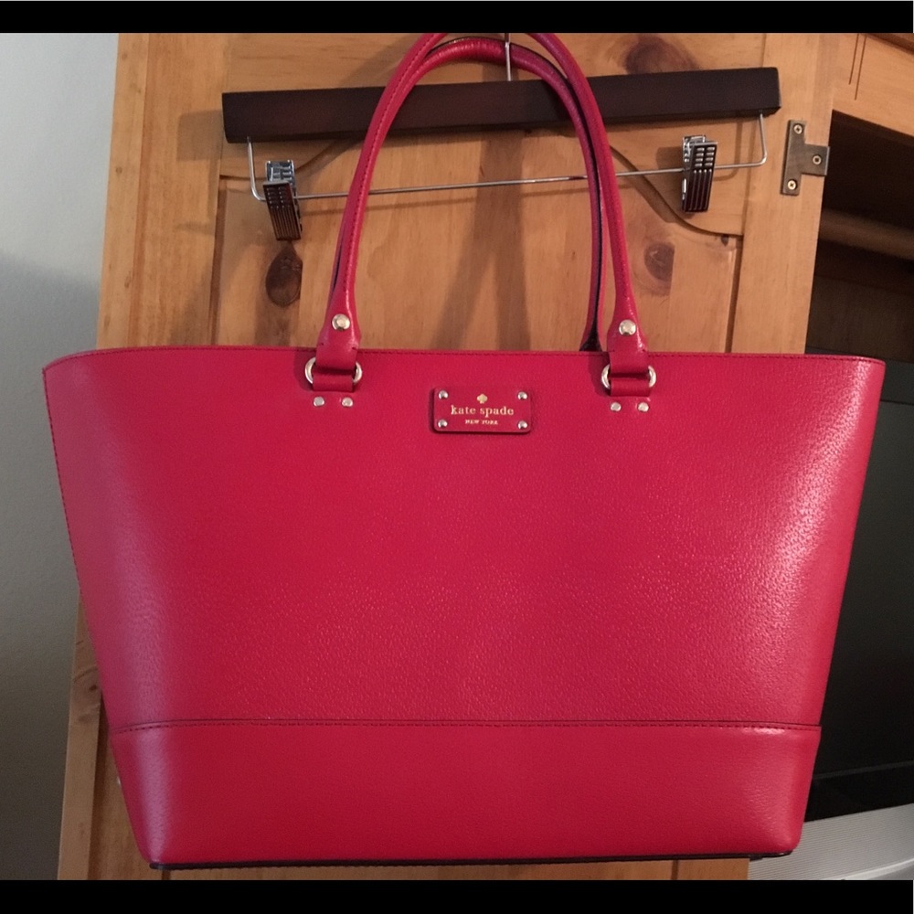 Kate Spade large red tote bag
